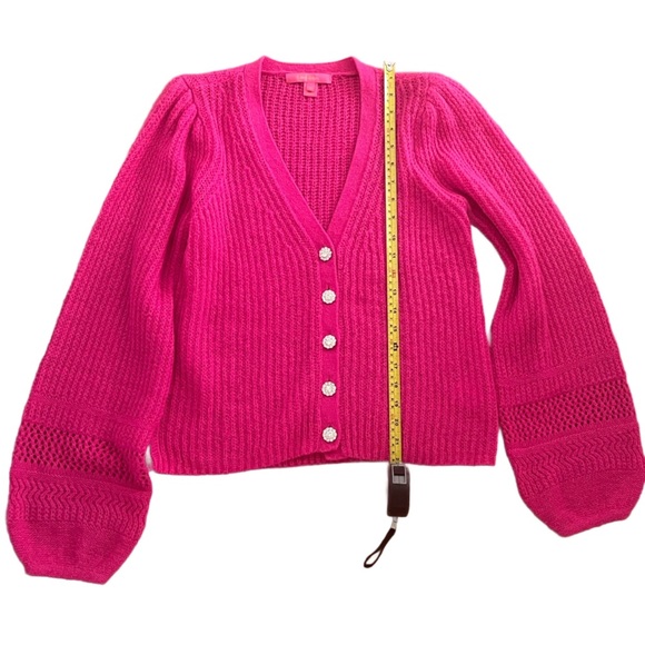 Lilly Pulitzer Women's Bright Pink Button-Up Cardigan Size Small - Picture 4 of 6